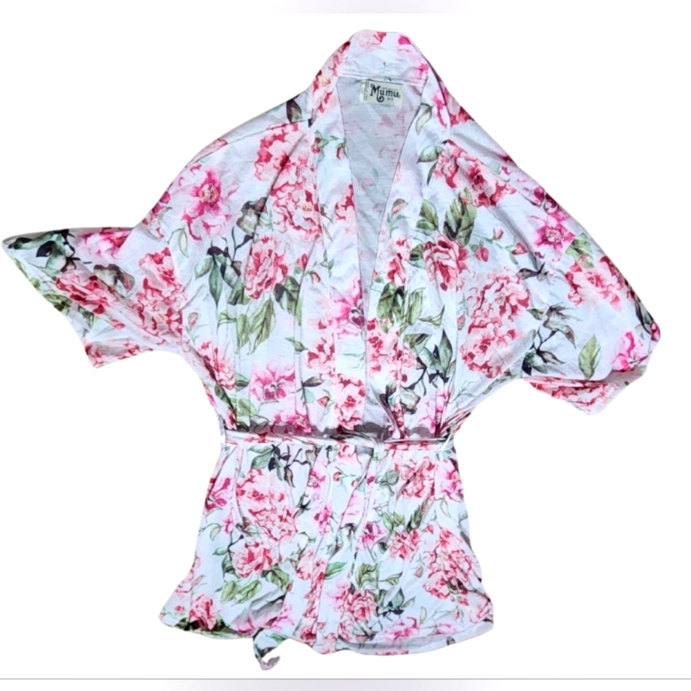 Floral Kimono Robe, One Size